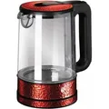 Berlinger Haus Wasserkocher BH-9094 1,7L Burgundy Edelstahl und Borosilikatglas mit Blauem LED-Licht - Rot