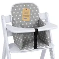 Sitzverkleinerer für Hochstuhl Baby Sitzkissen Stuhl - Kinder Sitzauflage für Hauck und Stokke Kinderhochstuhl High Chair Cover für Kinderstuhl Babystuhl und Hochstühle Sterne und Grau