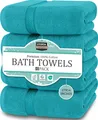 4erPack Badetücher Set Premium 100% ringgesponnene Baumwolle 69 x 137 cm Han...
