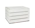CHICCIE Holzkiste 2x Langes Regal Weiß Geflammt 50x40x30cm Kiste (2 St)