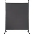 Quick Star Paravent Stellwand Outdoor Wetterfest in mehreren Größen - Farben - Motiven grau 150 cm x 190 cm x 51 cm