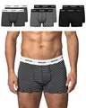 Snocks Boxershorts Herren aus Bio-Baumwolle (6er Pack) - Atmungsaktiv und Ideal für Sport und Alltag - Kein juckendes Etikett und komfortabler Bund - Unterhosen Herren Gr.4XL, Farbe Schwarz Gestreift