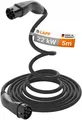 Selbstaufrollendes Ladekabel Typ 2, bis zu 22 kW, 32 A, 3-phasig, schwarz, 5 m