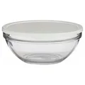 Pasabahce Chef Schüssel aus Glas rund mit weißem Deckel 20cm
