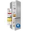 Exquisit Kühl-Gefrierkombination, Kühlschrank mit Gefrierfach, 4-Sterne-Gefrieren, 315 Liter, Alarm-Funktion, KGC5320-95-E-040C inoxlook