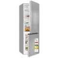 Exquisit Kühl-Gefrierkombination freistehend 315 l | Kühlschrank mit Gefrierfach, EEK C, 40 dB, LED, Inoxlook, Türanschlag wechselbar | KGC5320-95-E-040C