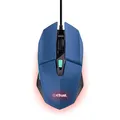 Trust Gaming GXT 109B Felox Gaming Maus mit 6 Programmierbare Tasten, Mehrfarbige LED-Beleuchtung, 200-6400 DPI, USB Kabel 150 cm, PC Maus mit Integrierte Software für Computer/Laptop - Blau
