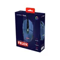 TRUST GXT109B FELOX GAMING MAUS BLAU 25067 6Tasten USB 6400dpi Kabel
