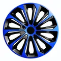 Radkappen 16 Zoll Radzierblenden NRM Strong Duo Kunststoff 4er Set Blau-Schwarz