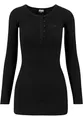 Urban Classics Damen Ladies Long Rib Pocket Turnup Tee T Shirt, Schwarz (Black 7), S EU
