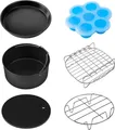Cosori Heißluftfritteusen Zubehör 6er Set für 5.5 L Modelle, geeignet auch für alle anderen Marken