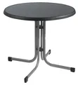 Gartentisch - Grau - Mecalit - Metallgestell - Ø 86 cm - klappbar