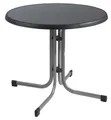 Sieger Gartenmöbel Gartentisch MECALIT, Klappbar, Ø 86 cm, Metall, Anthrazit, Graphitfarben, Tischplatte aus Mecalit