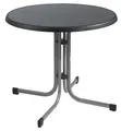 Sieger MARKI Gartentisch Balkontisch Klappbar Metall Mecalit Grau Ø 86 cm