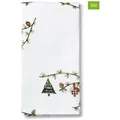 Kähler 4er-Set: Servietten "Hammershøi Christmas" in Weiß - (L)45 x (B)45 cm