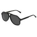 Gucci GG1042S Unisex-Sonnenbrille Vollrand Pilot Kunststoff-Gestell, schwarz