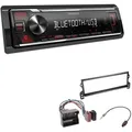 Kenwood KMM-BT209 1-DIN Autoradio Bluetooth USB AUX-In Short Body mit Einbauset für MINI Mini, Mini Cabriolet 2003-2008