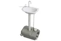 Montafox Waschbecken Mobiles Camping Handwaschbecken mit Fußpumpe und Seifenspender