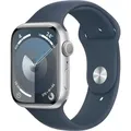 Apple Watch 9 GPS 45mm Silber Alu Blau Sportarmb. M/L - Blau