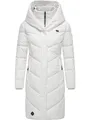 Ragwear Damen Wintermantel warmer Steppmantel lang wasserdicht mit Kapuze Natalka Intl Off White24 Gr. S