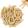 500x Mini Wäscheklammern - Miniklammern - Größe 25 mm Klammer Kleine Holzklammern aus echten Holz - für Fotowand & Basteln & DIY - Holzwäscheklammern
