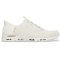 Skechers für Damen. 104610 Pantoffeln: Glide-Step Gratify - Pace off-white (37), Weiß, Beige, Wohnung, Schnürsenkel, Lässig, Sportlich, Mult