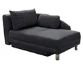 luma-home Recamiere 15121, mit Bettfunktion B149/T90/H80 cm, Federkern, Bettkasten, Liegefläche 200x84 cm, Flachgewebe Anthrazit