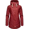 Navahoo Regenjacke Oceans Heart stylischer wasserdichter Regenmantel mit Kapuze rot S (36)