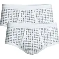 conta Slip Herren-Slip 2er-Pack Feinripp gemustert weiß 8