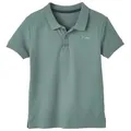 vertbaudet Poloshirt Jungen Poloshirt, kurze Ärmel Stickerei grau|grün|rot 128