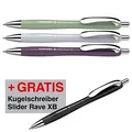 3 + 1 GRATIS: Schneider Kugelschreiber Slider Rave XB farbsortiert, Schreibfarbe: blau, 3 St. + GRATIS 1 St.