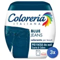 3X Coloreria Textilfarbe Blau Jeans