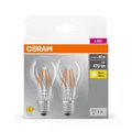 OSRAM LED-Lampen Base CLASSIC A40 Multipack E27 4 W klar, 2 St.