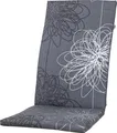 Auflage Hochlehner Korsika 0519 grau-silber gemustert 123x49x4 cm KETTtex